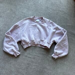 Aritzia Sweatfleece Cozy Fleece Cropped Sweater